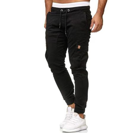 1/2/3 Herr Byxor Enfärgad Snygg Tvättbar mellan midja Black XXL 1 Pc