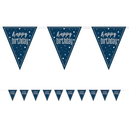 Happy Birthday Vimpelgirlang Mörkblå 2,74 m