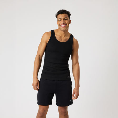 Björn Borg Centre Ribbed Singlet Svart