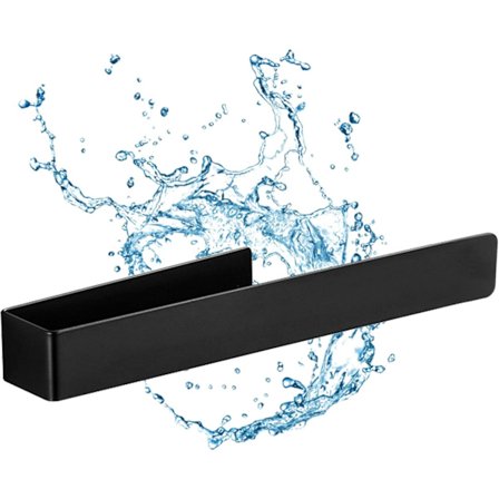 Karkludholder, sort karkludholder, selvklæbende til vask og væg, karkludholder vask kan bruges som køkkenorganisator