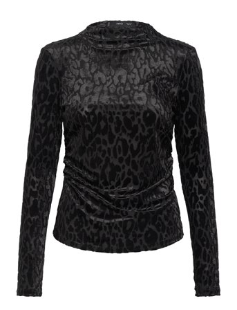 Mango | Leopard-Print Long-Sleeved T-Shirt | S