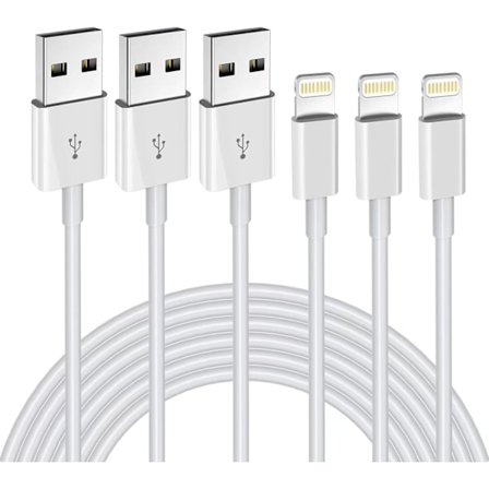 iPhone Ladekabel 3-pakning 2M MFi-sertifisert Lightning-kabel Kompatibel med iPhone 11-14 XS XR X Pro Max Mini 8 7 6S Plus