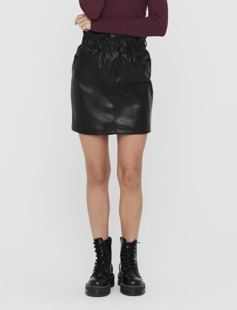 ONLY Onlmaiya-Miri Faux Leather Skrt Pnt - Black - S