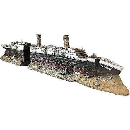 Akvarium Titanic skibsvrag dekorationer - harpiks materiale skibsdekorationer, akvarium skibsvrag dekorationer, akvarium miljøvenlige dekorationer