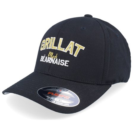 Iconic - Grillat Med Bearnaise Black Flexfit Flexfit Black Cap - @ Hatstore