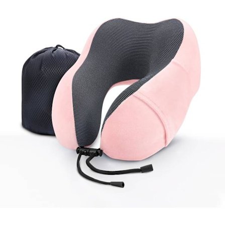 Rejsepude Nakkepude Memory Foam Blød Komfort og Støtte Rejse Fly Nakkepuder, U-formet Pude til Sovning