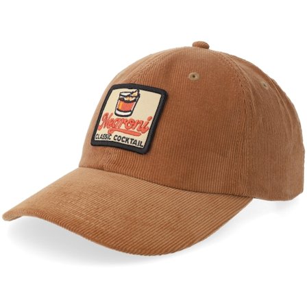 Iconic - Brun unconstructed Caps - Negroni Classic Cocktail Camel Heritage Corduroy Tan Dad Cap @ Hatstore
