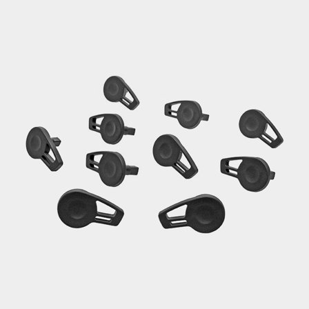 Conjunto de manípulos para escotilha de convés, preto, embalagem com 10 unidades, compatível com Lewmar Low & Medium Profile