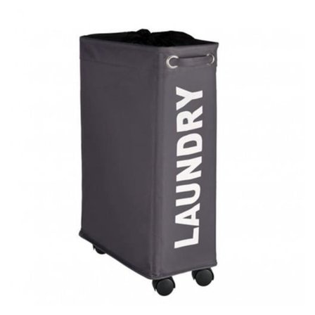 Tvättkorg - WENKO - Corno - 43 l - Polyester - 18.5x60x40 cm - Grå