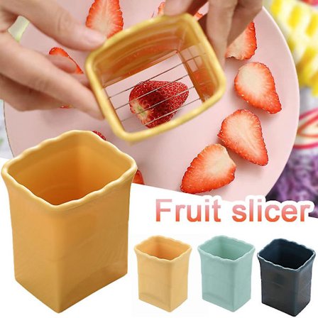 Kuppslicer Fruktslicer Eggslicer Rustfritt Stål Jordbær Banan Kutter Mini Slicer Kjøkken Gadgets Verktøy