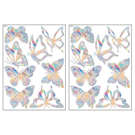 CDQ 2 sarjaa sateenkaaren prisma elektrostaattisia lasitarroja PVC