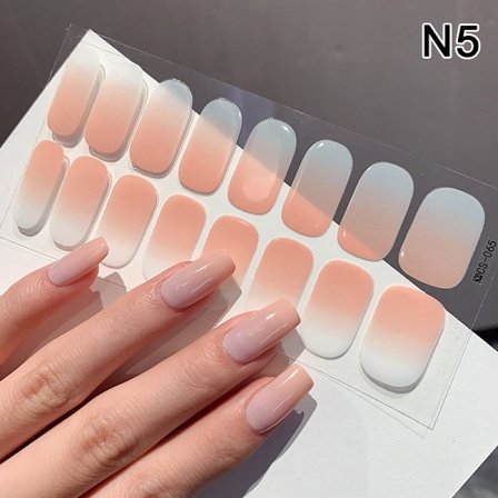 1 Ark Gel Nagel Wraps Polish Strips Semi Härdad Gel Nagel Sticker