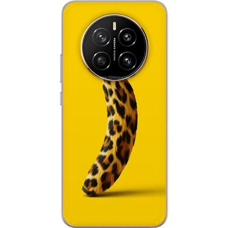 Yhteensopiva Puhelinkuori Honor Honor Magic7 Banaani leopardikuvioilla keltaista taustaa vastaan luovassa ja leikkisässä suunnittelussa