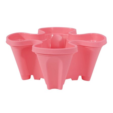 3pcs Stack-up Type Stereoscopic Flower Pot Plastic Stackable Vertical Flower Plant Pot For