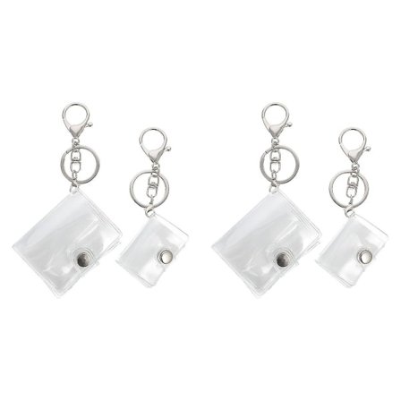 4 stk Lommefotoalbum Nøkkelring Fotolagring Bærer Sett Inn Fotoalbum Nøkkelring IC