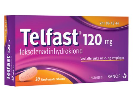 Telfast 120 mg tabletter, 30 stk.