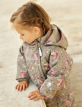 Minymo Snow Suit Aop - Brown - 86