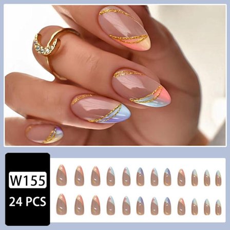 Almond Fake Nails False Nail W155 W155