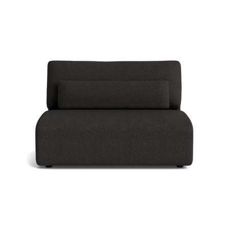 Cloud 1 personers modul - Mito Antracit Sofa - 123x110x80cm - Komfortabelt PU Skum, Nozag Fjedre, Massiv Eg, Perfekt til Afslapning