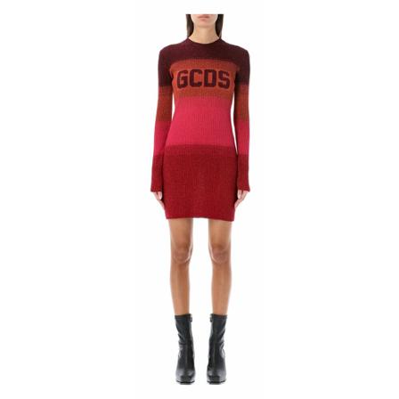 Gcds Knitted Kjole Rød, Dame