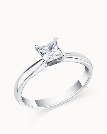 Solitaire Ring Caroline 18K White Gold Lab-Grown Diamond 0.50 Carat - Engagement Rings & Wedding Rings from Vanbruun