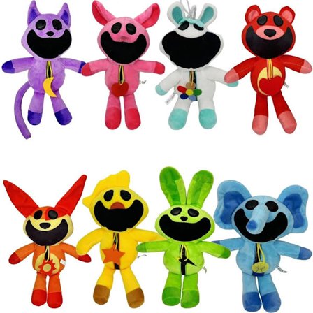 Nye Smiling Critters CatNap Plysj, Søt CatNap Stoffdyrfigur, (Farge: 8 stk)