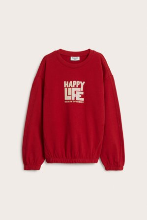 Kappahl | Sweatshirt med tryck | Röd