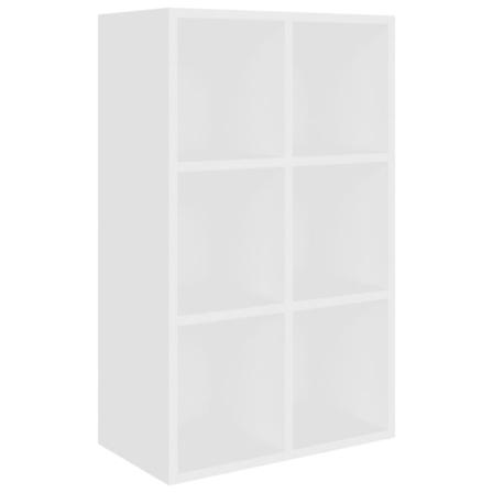 Vidaxl Bokhylla/skänk Vit 66x30x97,8 Cm Konstruerat Trä Vit