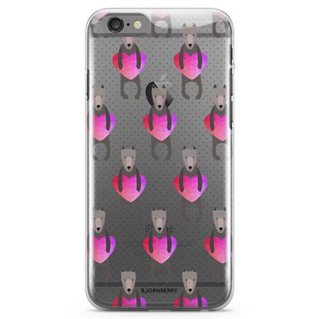 Bjornberry iPhone 6 Plus/6s Plus TPU Skal - Hundar & Hjärtan