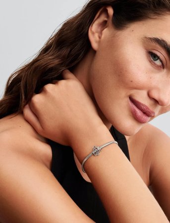 Pandora Disney Mickey Mouse Sterling Silver Charm - Silver - ONE SIZE