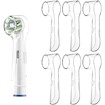 6 st transparenta skyddande lock för Oral B-tandborstar, lock för elektriska tandborstar