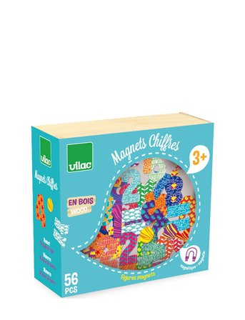 Magnets - Numbers And Characters For Calculating - 56 Pcs Patterned Vilac