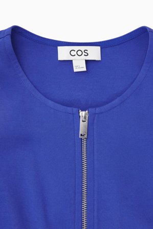 COS Women's Vestido Midi Acampanado Con Cremallera in Azul