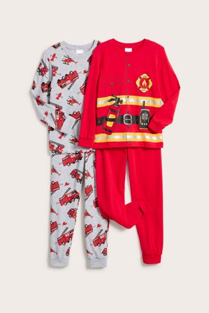 Kappahl | Brannmann-pyjamas 2-pakning | Rød