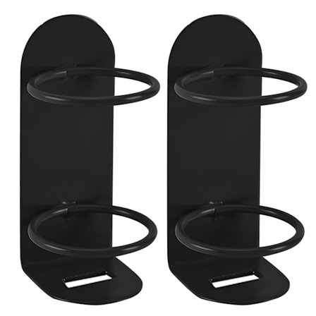 2-pack elektriska tandborsthållare att fästa på väggen (svart)