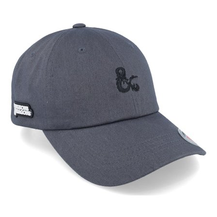 Dungeons & Dragons - Grigio unconstructed Cappellino - Tiny Ampersand Logo Dark Grey Dad Cap @ Hatstore