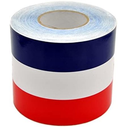 6"x78" bred fransk flaggrandig dekal klistermärke för bilens yttre kosmetika, huv, främre/bakre stötfångare, sidoflänsar