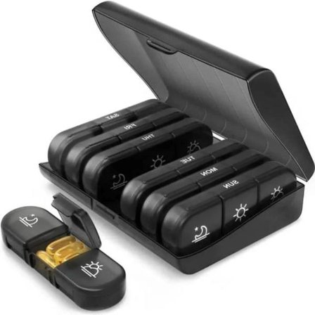 Medicindispenser Dosett med aftagelige rum Meget unik sort