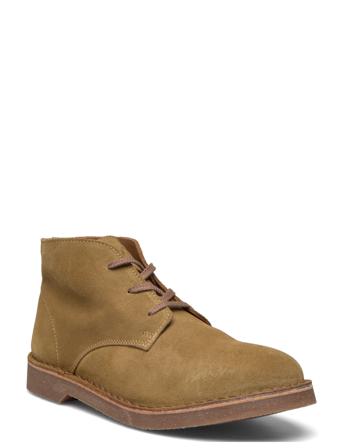 Slhriga New Suede Desert Boot B Semskede Boots Snøresko Kakigrønn Selected Homme*Betinget Tilbud