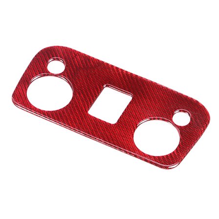 Carbon Fiber Læselampe Ramme Trim Cover Rød Passer til Ford Mustang 2015-2019