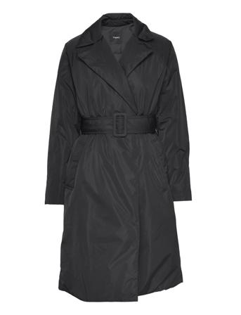 Puffer Wrap Coat.sle Foret Jakke Sort Theory