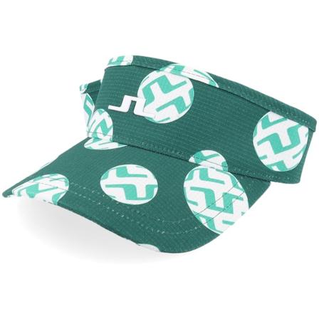 J.Lindeberg - Samir Print Rain Forest Sphere Dot Visor Visor Green Cap - @ Hatstore