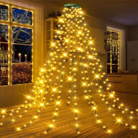 #200 LED-tähtivalot, joulukuusen tähtivalot#