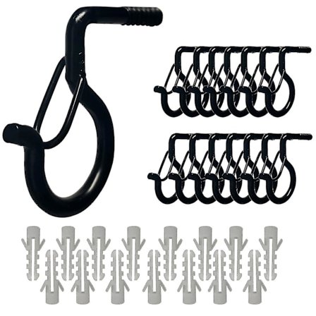 String Light Hook 15-pak Q-Henger Heavy Duty Takskrue-Henger