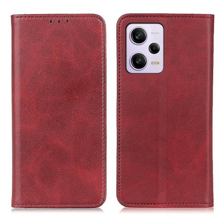 Äkta läder Xiaomi Redmi Note 12 Pro Plus fodral - Röd