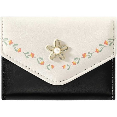 Naisten pieni lompakko - Pieni kolikkokukkaro naisille - Pieni kolikkokukkaro naisille - Lyhyt koko - Valmistettu sileästä ja pehmeästä synteettisestä