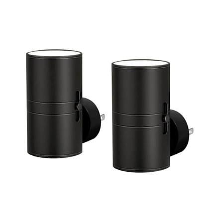 Moderne LED Natlamper (2-pak) - Vægmonteret - Varmt Hvidt Lys - 0-100 Lumen Dæmpbar - Med Bevægelsessensor - Velegnet til Soveværelser og Gange