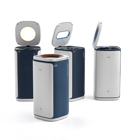 Källsortering, 4 källsorteringskärl, 60 liter