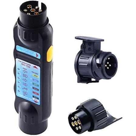 Trailer Tester 7 Pin 12v Trailer Stikkontakt Trailer Lys Kredsløb Tester Bil Modstand Trailer Stik Stik Recorder Ledningsføring Diagnostisk Værktøj 