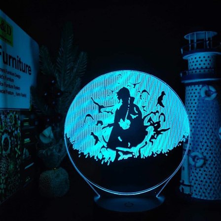 Naruto Lampa Saker Nattljus LED Bord Illusion Lampa Hem D